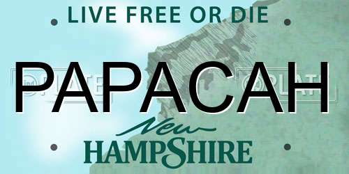 PAPACAH New Hampshire License Plate