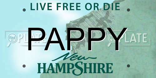 PAPPY New Hampshire License Plate