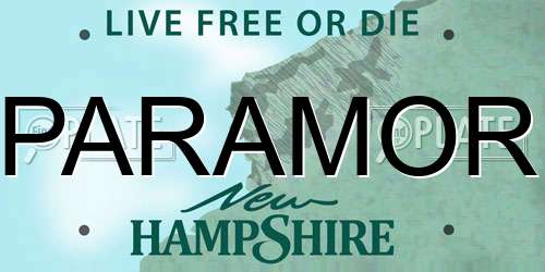 PARAMOR New Hampshire License Plate