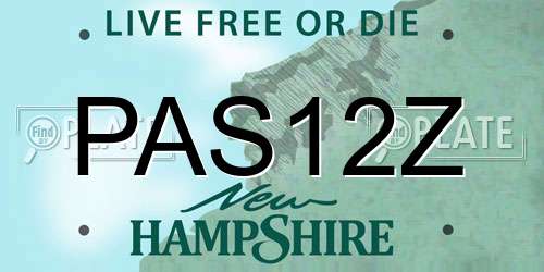PAS12Z New Hampshire License Plate