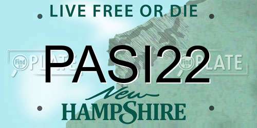 PASI22 New Hampshire License Plate