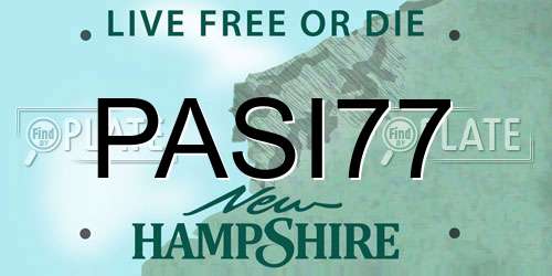 PASI77 New Hampshire License Plate