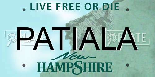 PATIALA New Hampshire License Plate