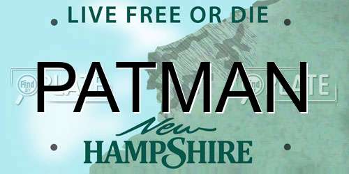 PATMAN New Hampshire License Plate