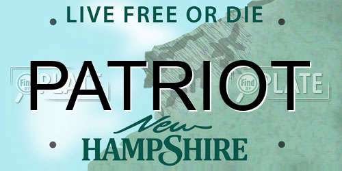 PATRIOT New Hampshire License Plate
