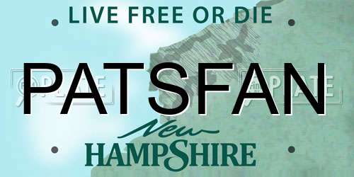 PATSFAN New Hampshire License Plate
