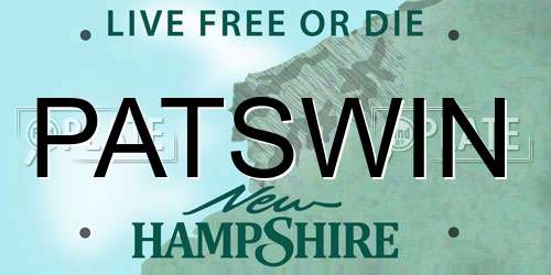 PATSWIN New Hampshire License Plate