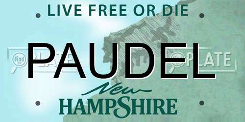 PAUDEL New Hampshire License Plate