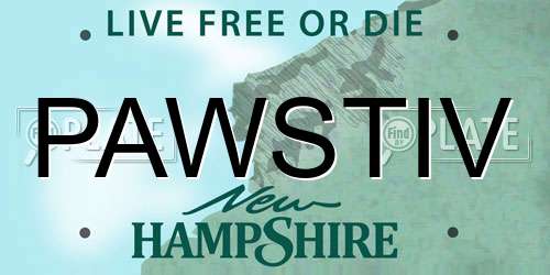 PAWSTIV New Hampshire License Plate