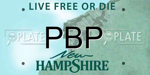 PBP New Hampshire License Plate