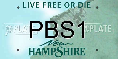 PBS1 New Hampshire License Plate