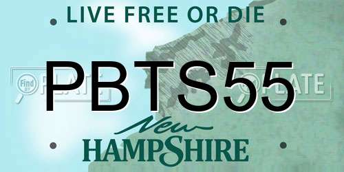 PBTS55 New Hampshire License Plate