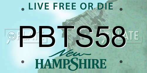 PBTS58 New Hampshire License Plate