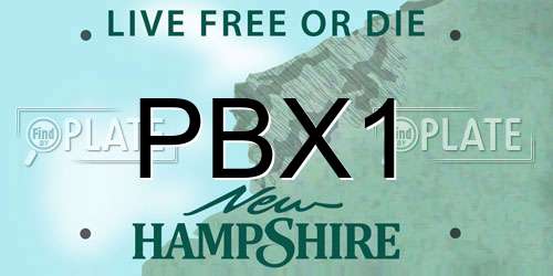 PBX1 New Hampshire License Plate