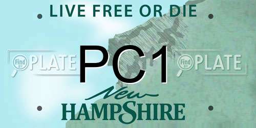 PC1 New Hampshire License Plate