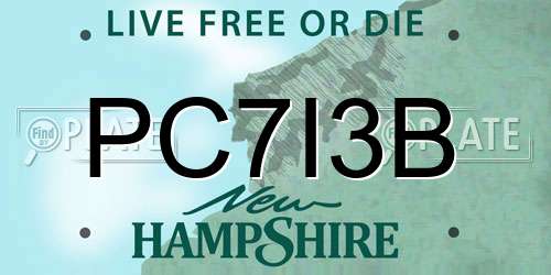 PC7I3B New Hampshire License Plate