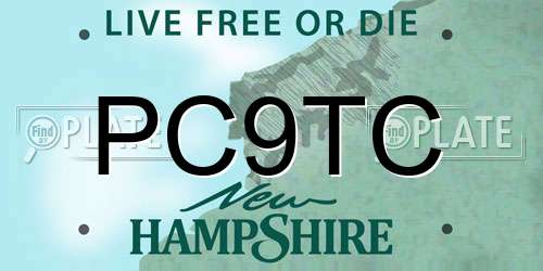 PC9TC New Hampshire License Plate