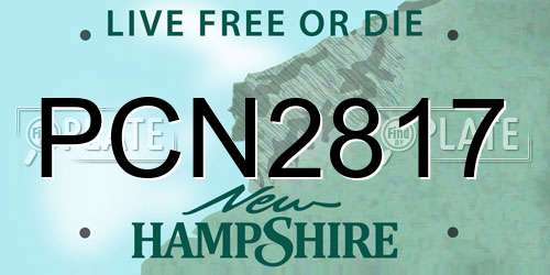 PCN2817 New Hampshire License Plate
