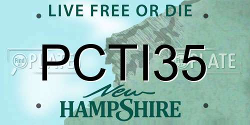 PCTI35 New Hampshire License Plate