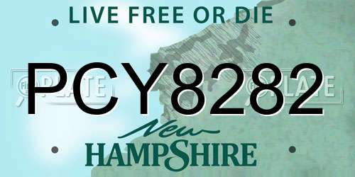 PCY8282 New Hampshire License Plate