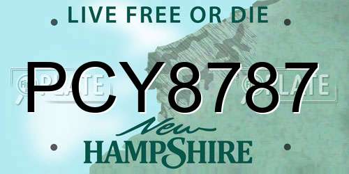 PCY8787 New Hampshire License Plate