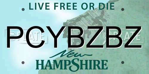 PCYBZBZ New Hampshire License Plate