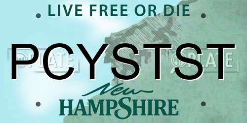 PCYSTST New Hampshire License Plate