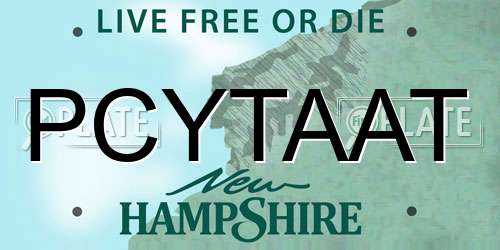 PCYTAAT New Hampshire License Plate