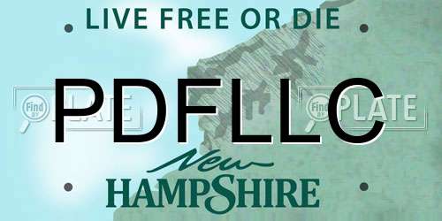 PDFLLC New Hampshire License Plate