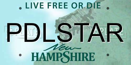 PDLSTAR New Hampshire License Plate