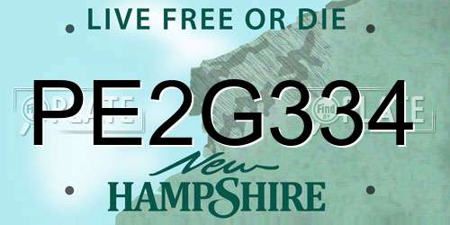 PE2G334 New Hampshire License Plate