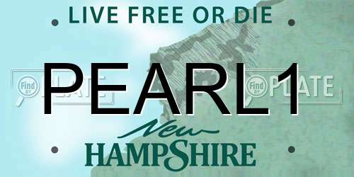 PEARL1 New Hampshire License Plate