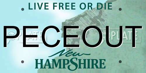 PECEOUT New Hampshire License Plate