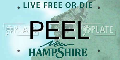 PEEL New Hampshire License Plate