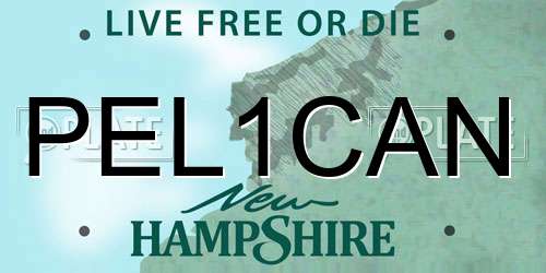 PEL1CAN New Hampshire License Plate