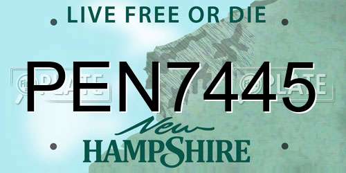 PEN7445 New Hampshire License Plate