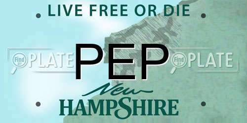 PEP New Hampshire License Plate