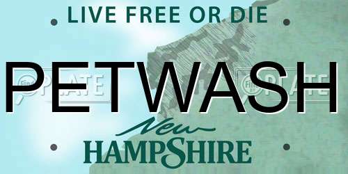 PETWASH New Hampshire License Plate