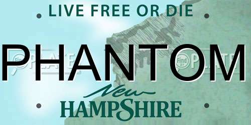PHANTOM New Hampshire License Plate