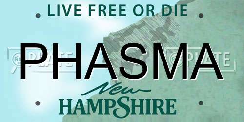 PHASMA New Hampshire License Plate