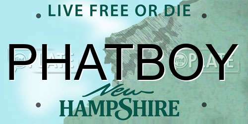 PHATBOY New Hampshire License Plate