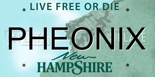 PHEONIX New Hampshire License Plate