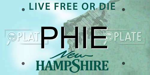 PHIE New Hampshire License Plate