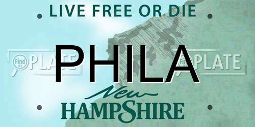 PHILA New Hampshire License Plate