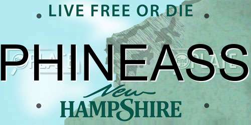 PHINEASS New Hampshire License Plate