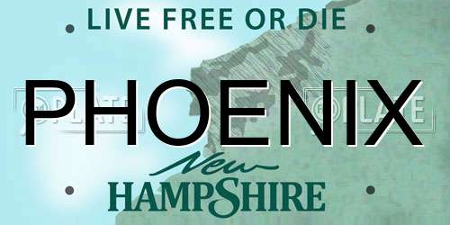 PHOENIX New Hampshire License Plate
