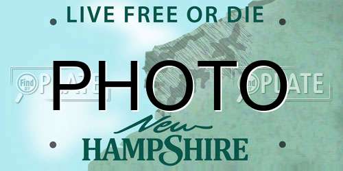 PHOTO license plate in NH state