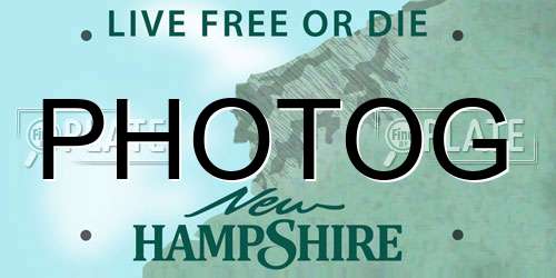PHOTOG New Hampshire License Plate