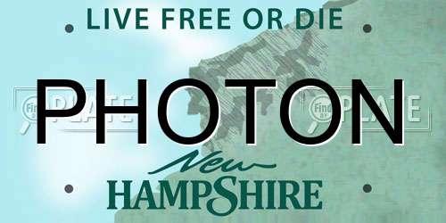 PHOTON New Hampshire License Plate