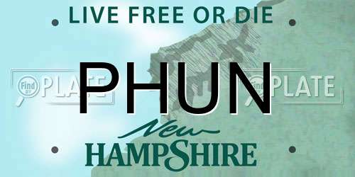 PHUN New Hampshire License Plate